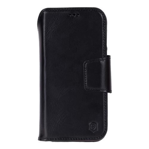 Swiss Plus iPhone 17 Pro Max 18 Pro Max Hakiki Deri Megsafe Kartvizitli Standlı Cüzdan Kılıf Siyah Elite RST1