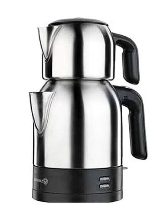 Korkmaz A359 Demkolik Siyah 1600W Çelik Çay Makinesi