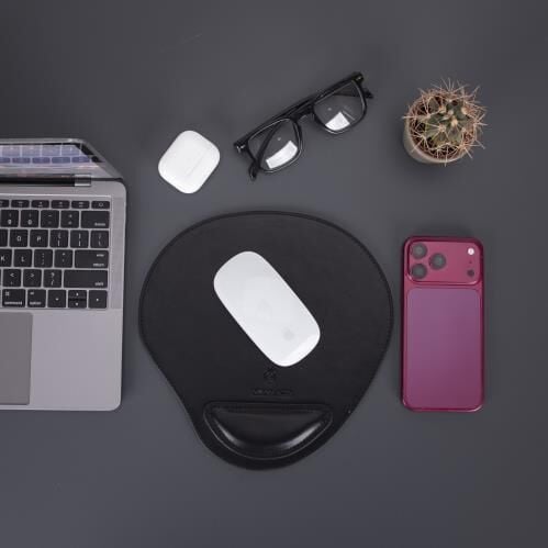 Swiss Plus Premium Siyah Hakiki Deri Mouse Pad RST1
