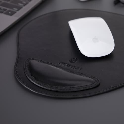 Swiss Plus Premium Siyah Hakiki Deri Mouse Pad RST1