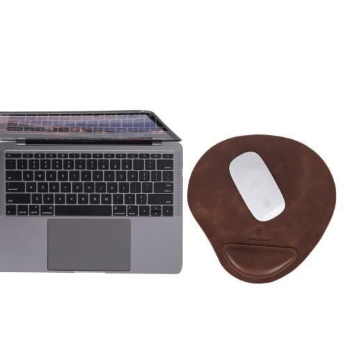 Swiss Plus Premium Kahverengi Hakiki Deri Mouse Pad TN02