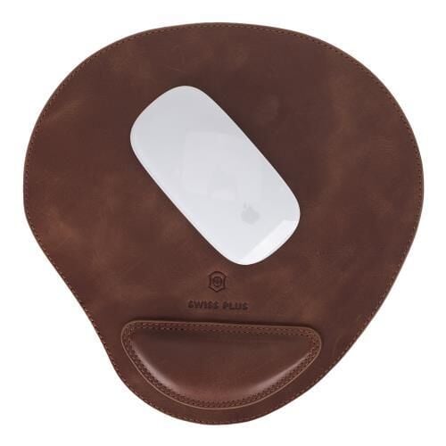 Swiss Plus Premium Kahverengi Hakiki Deri Mouse Pad TN02