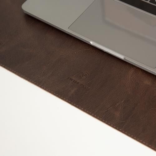 Swiss Plus Premium Koyu Kahverengi Hakiki Deri Masa Matı 37x80 cm TN03
