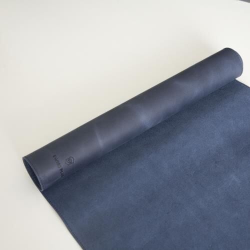 Swiss Plus Premium Lacivert Hakiki Deri Masa Matı 37x80 cm TN05