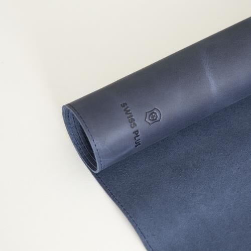 Swiss Plus Premium Lacivert Hakiki Deri Masa Matı 37x80 cm TN05