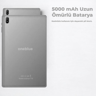 Oneblue T10 , 10.1 Inç 4 4 Gb Ram 64 Gb Hafıza 4 Çekirdekli 5000 Mah Siyah Ince Tasarım Tablet Bilgisayar