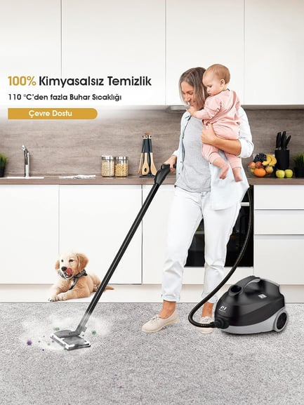 Pirantech CB-107C 2000 W Beyaz Buharlı Temizleyici